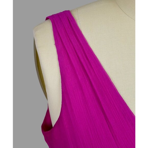 J. CREW WINE SILK CHIFFON SOFIA DRESS - Picture 4 of 8